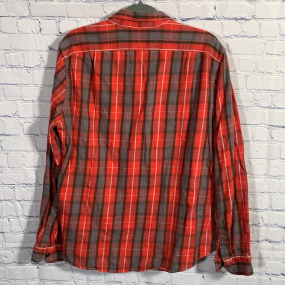 J.Crew Mens Slim Fit Mid Weight Flannel Double Brushed Plaid Button Down Red L - Picture 5 of 5